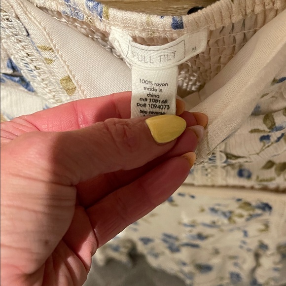 Full Tilt Cream and Blue Floral Skirt Set - Picture 2 of 2